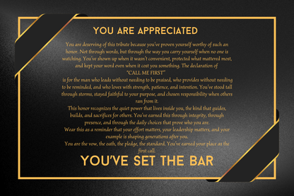 Pre-Order 4 PACK-The Honor Package The Vow of a Man Collection (Limited Edition Leadership Set) Highlights exclusivity and legacy. Perfect Gift for Him for Dad Or Husband