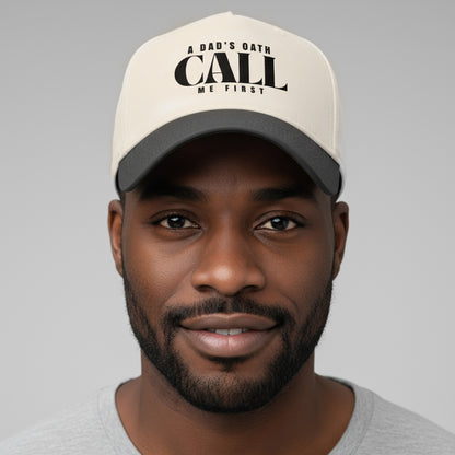Pre Order- Dad's Oath Baseball Cap - Father's Day Gift, Outdoor Headwear, Casual Style, Unisex Cap, Call Me First Hat Christmas Gift For Husband