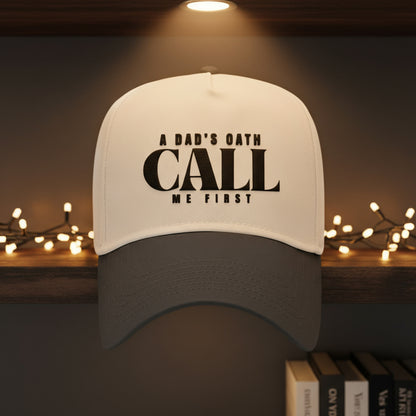 Pre Order- Dad's Oath Baseball Cap - Father's Day Gift, Outdoor Headwear, Casual Style, Unisex Cap, Call Me First Hat Christmas Gift For Husband