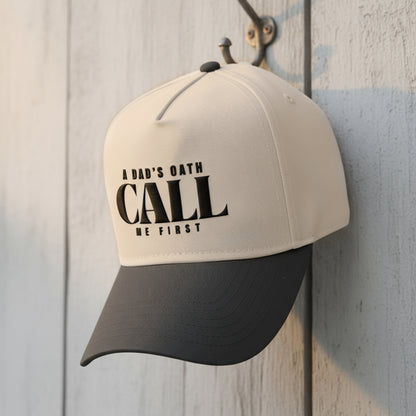 Pre Order- Dad's Oath Baseball Cap - Father's Day Gift, Outdoor Headwear, Casual Style, Unisex Cap, Call Me First Hat Christmas Gift For Husband